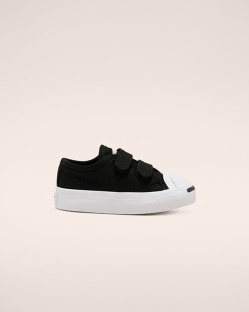 Converse Easy-On Jack Purcell Lány Rövidszárú Fekete/Fehér | MSVEBQD-HU